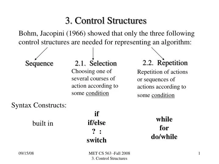 3 control structures