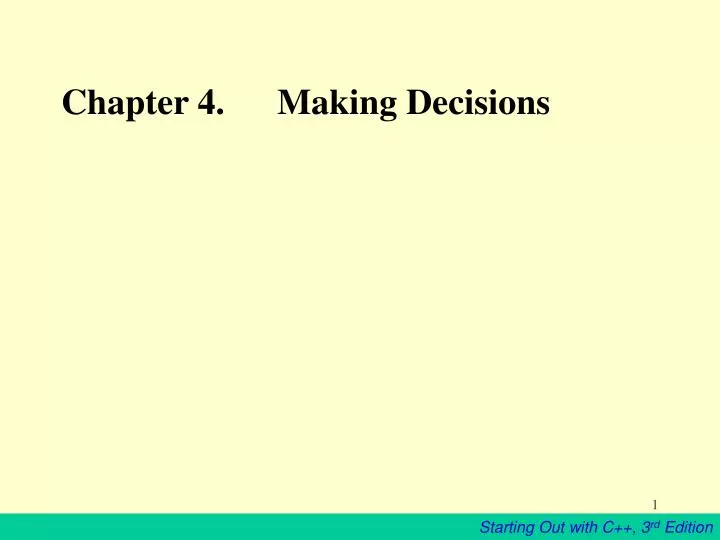 chapter 4 making decisions
