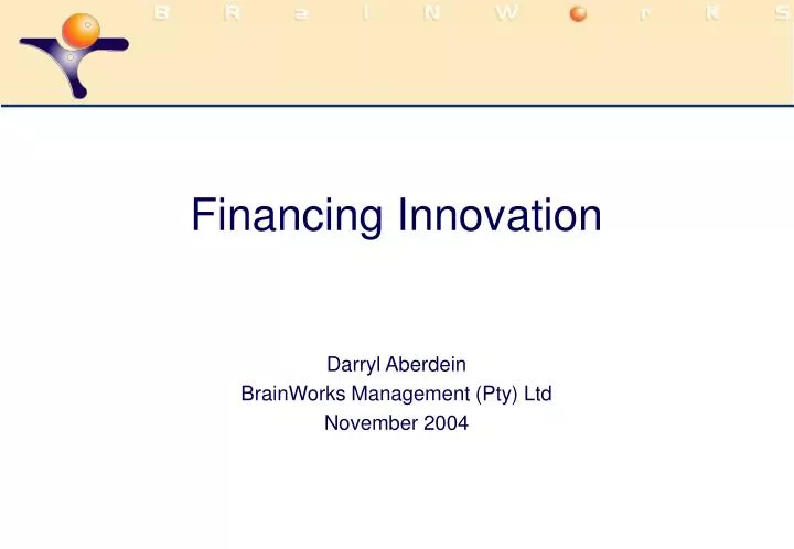 financing innovation