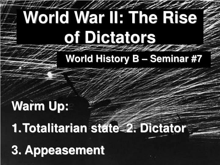 world war ii the rise of dictators