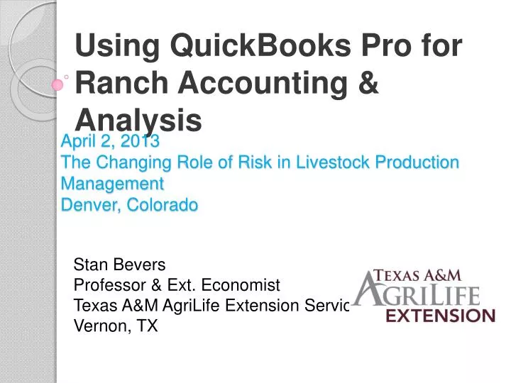 april 2 2013 the changing role of risk in livestock production management denver colorado