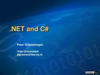 .NET and C#