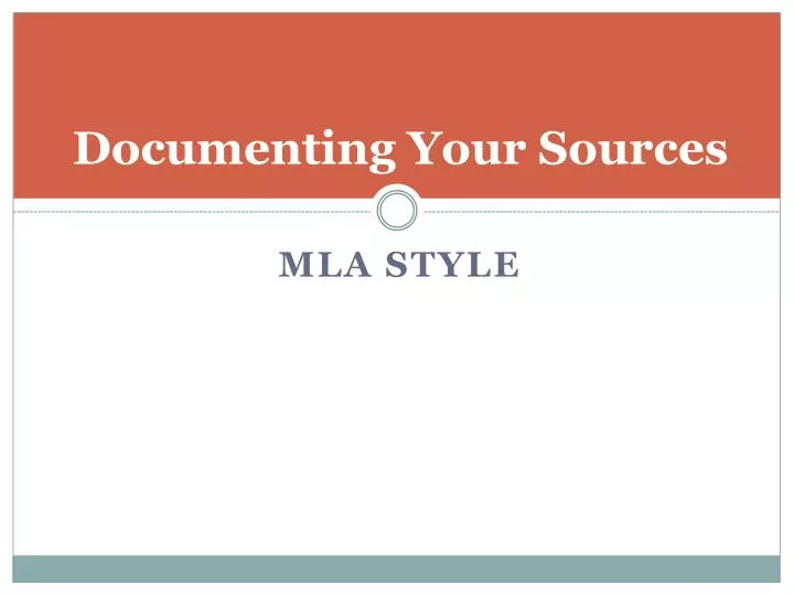 documenting your sources