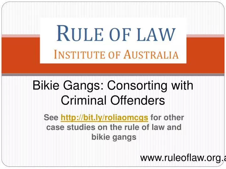 bikie gangs consorting with criminal offenders