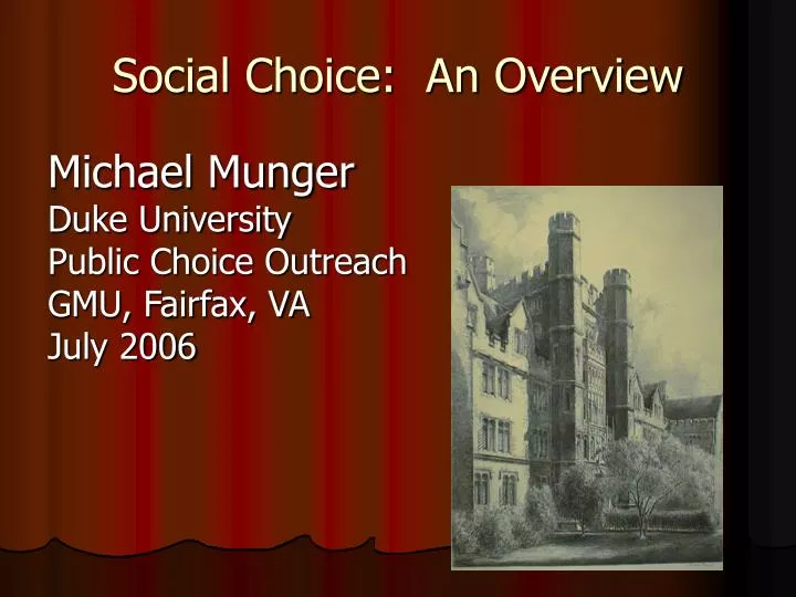 social choice an overview
