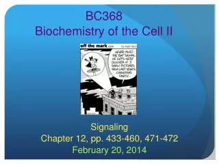 Signaling Chapter 12, pp. 433-460, 471-472 February 20, 2014