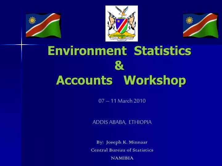 environment statistics accounts workshop