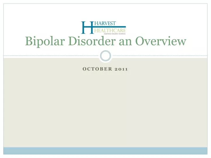 bipolar disorder an overview