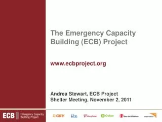 The Emergency Capacity Building (ECB) Project