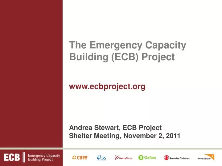 the emergency capacity building ecb project