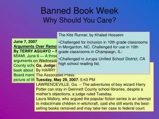 Banned Book Week Why Should You Care?