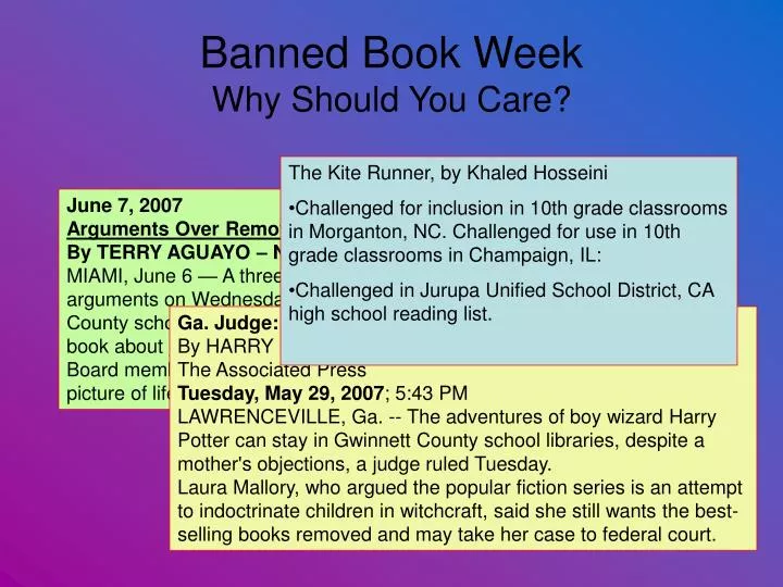 banned book week why should you care