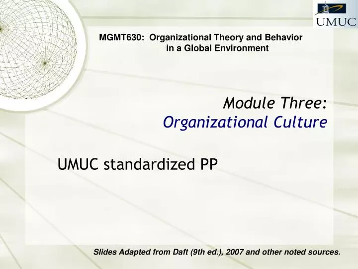 module three organizational culture