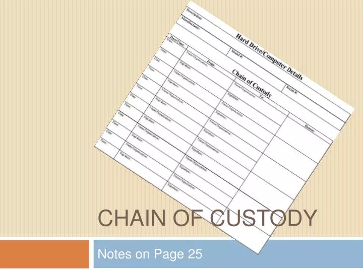 chain of custody