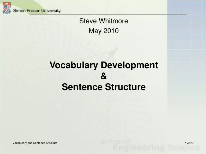 vocabulary development sentence structure