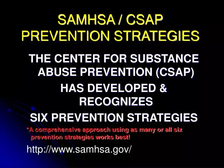 samhsa csap prevention strategies