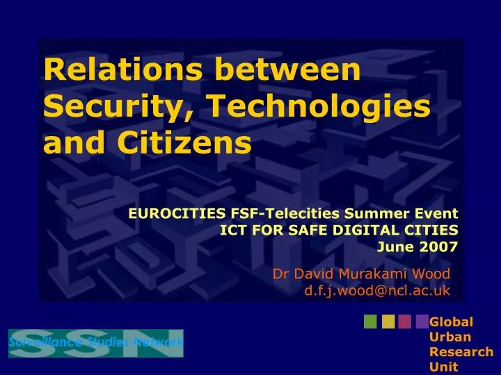 relations between security technologies and citizens