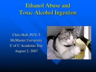 Ethanol Abuse and Toxic Alcohol Ingestion