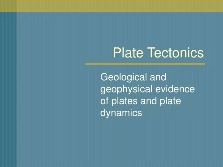 plate tectonics