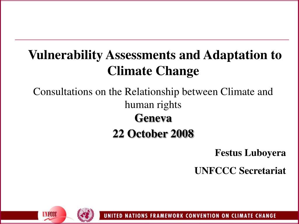 PPT - Vulnerability Assessments and Adaptation to Climate Change ...