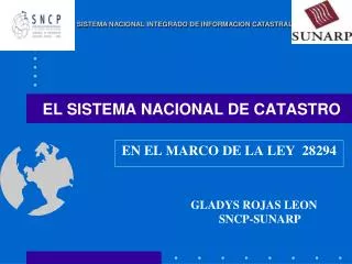 el sistema nacional de catastro