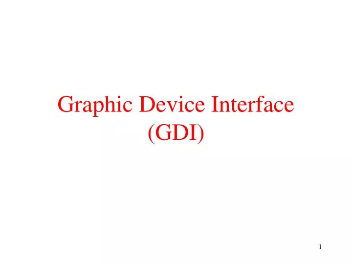 graphic device interface gdi