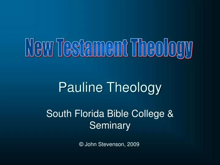 pauline theology