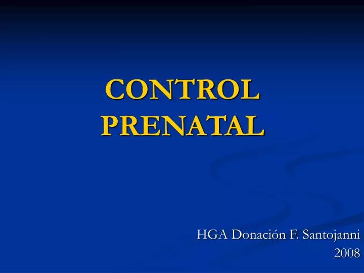control prenatal
