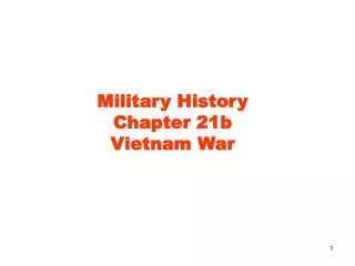 Military History Chapter 21b Vietnam War