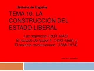 tema 10 la construcci n del estado liberal