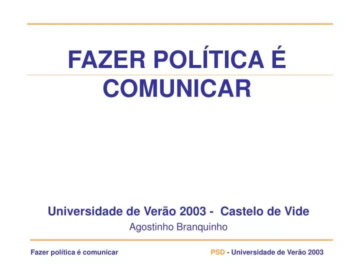 fazer pol tica comunicar