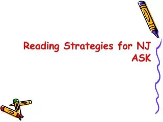 Reading Strategies for NJ ASK