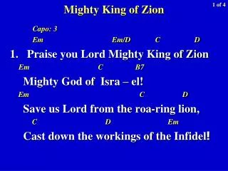 Mighty King of Zion