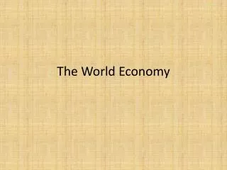 The World Economy