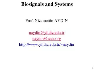 Biosignals and Systems