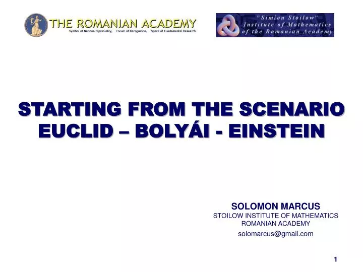 starting from the scenario euclid boly i einstein