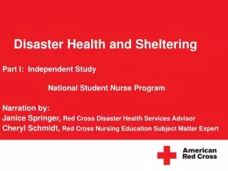 Disaster Health and Sheltering