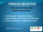 TOPICOS SELECTOS - slide 1