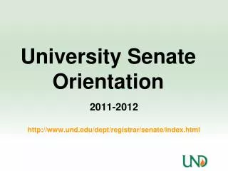University Senate Orientation