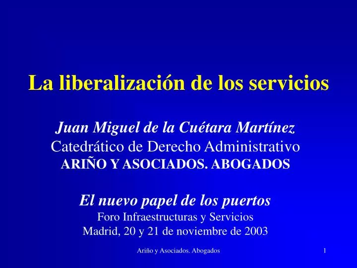 la liberalizaci n de los servicios