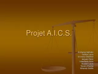 Projet A.I.C.S.