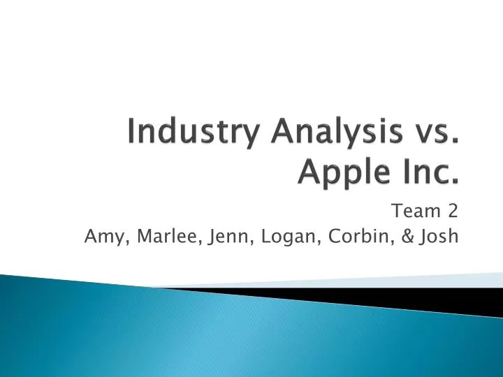 industry analysis vs apple inc