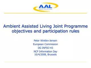 Ambient Assisted Living Joint Programme objectives and participation rules