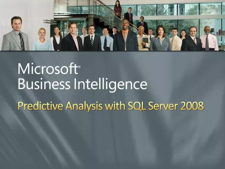 predictive analysis with sql server 2008