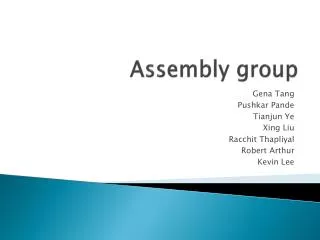 Assembly group