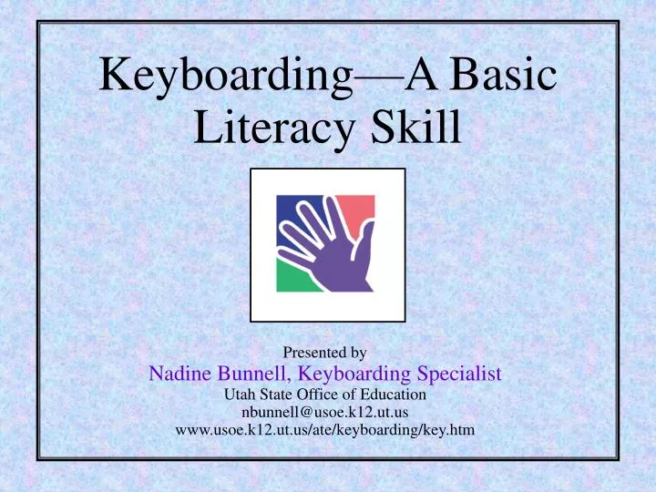 keyboarding a basic literacy skill