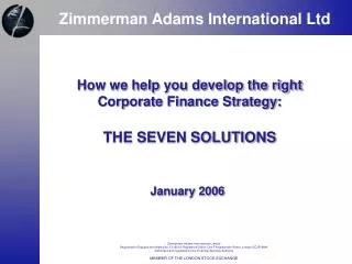 Zimmerman Adams International Ltd