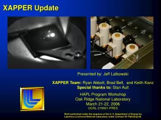 XAPPER Update