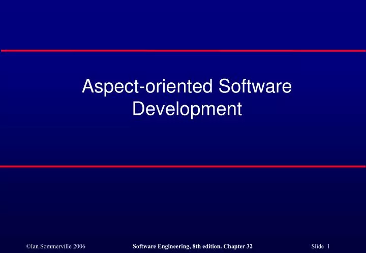 aspect oriented software development