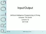 Input/Output - slide 1